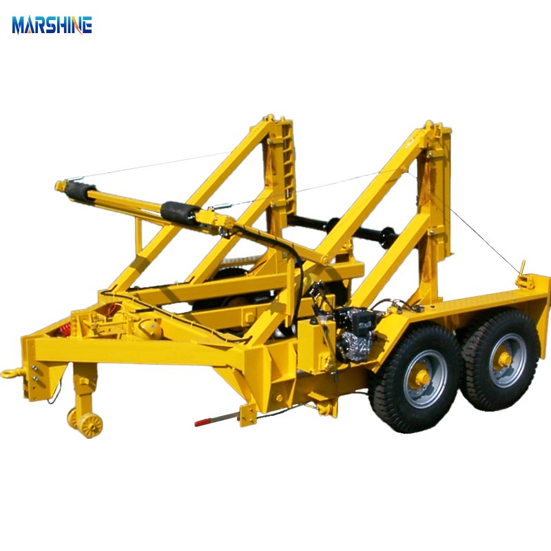 Dubbelaxlad hydraulisk MAR-CD-480 kabeltrumsläp